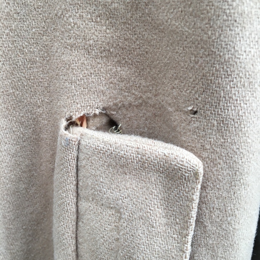 Tan Leopard Safari Winter Wool Vintage Coat Jacket - Picture 6 of 6